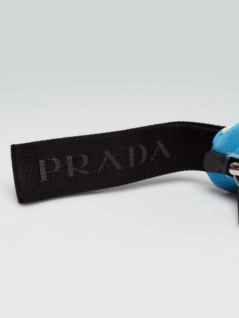 Prada Orange/Blue Striped Canvas Triangle Wristlet Clutch Bag 2NE053 - Picture 5 of 11